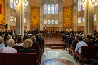 Vista general de la sala de vistas durante la apertura de tribunales de Cataluña 2025-2026